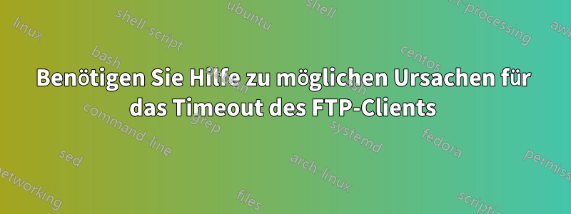 Benötigen Sie Hilfe zu möglichen Ursachen für das Timeout des FTP-Clients