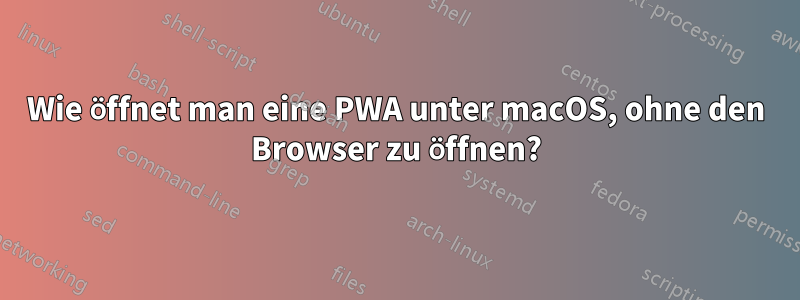 Wie öffnet man eine PWA unter macOS, ohne den Browser zu öffnen?