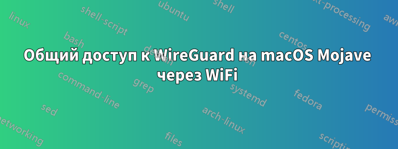 Общий доступ к WireGuard на macOS Mojave через WiFi