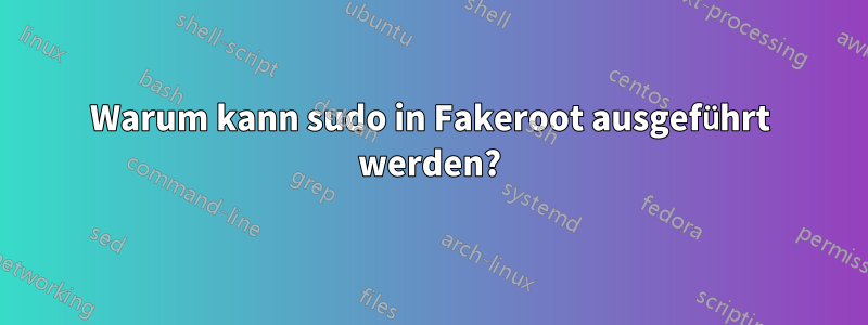 Warum kann sudo in Fakeroot ausgeführt werden?