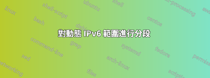 對動態 IPv6 範圍進行分段