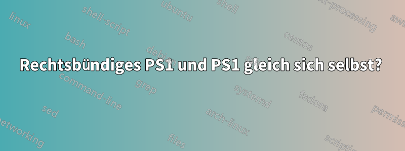 Rechtsbündiges PS1 und PS1 gleich sich selbst?