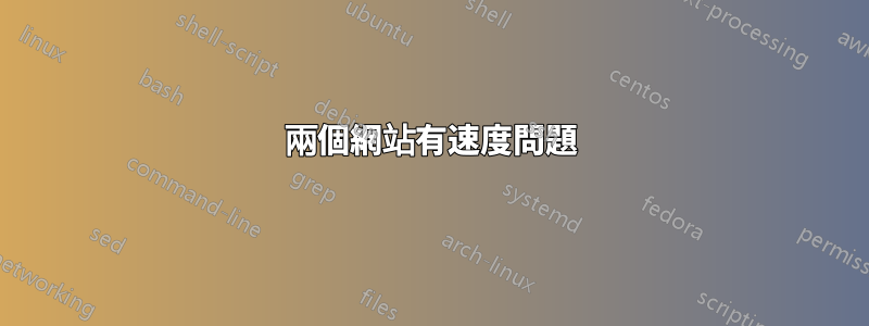 兩個網站有速度問題