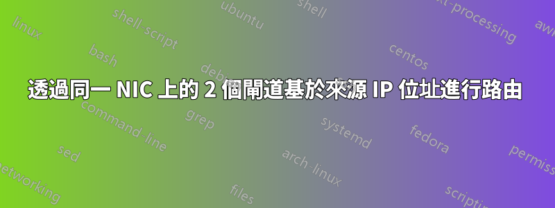 透過同一 NIC 上的 2 個閘道基於來源 IP 位址進行路由