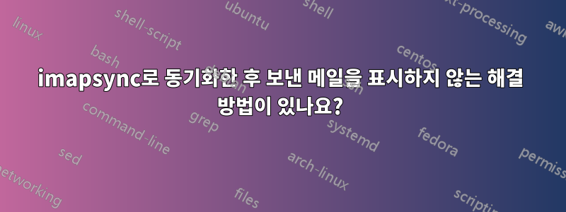 imapsync로 동기화한 후 보낸 메일을 표시하지 않는 해결 방법이 있나요?