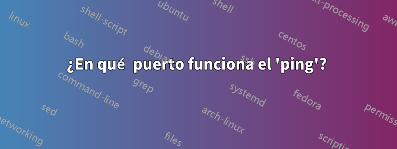 ¿En qué puerto funciona el 'ping'?