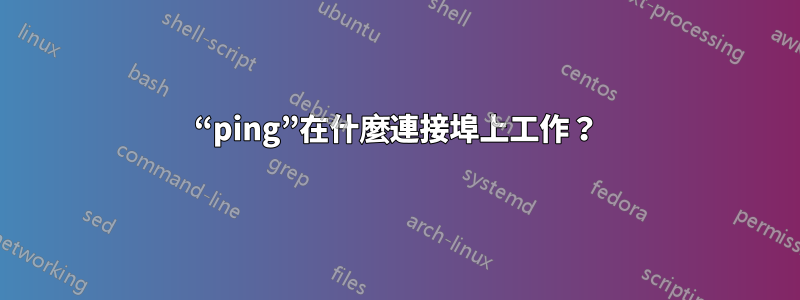 “ping”在什麼連接埠上工作？