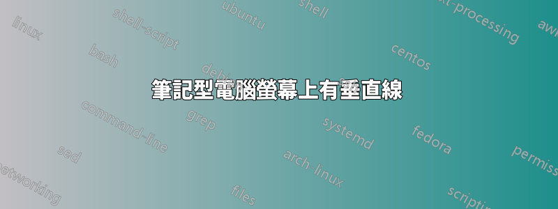 筆記型電腦螢幕上有垂直線