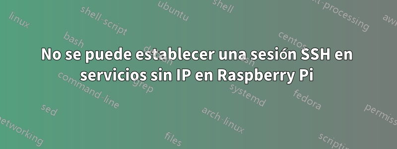 No se puede establecer una sesión SSH en servicios sin IP en Raspberry Pi