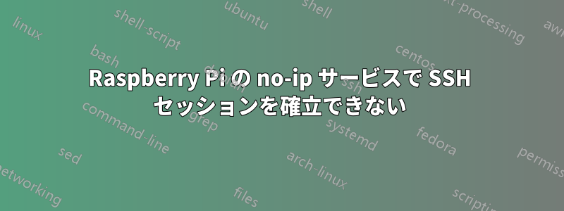 Raspberry Pi の no-ip サービスで SSH セッションを確立できない