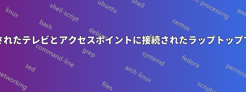 イーサネット経由で接続されたテレビとアクセスポイントに接続されたラップトップでAirPlayを設定する方法