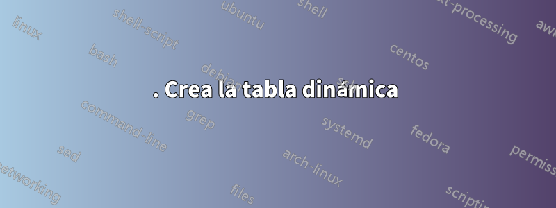 1. Crea la tabla dinámica