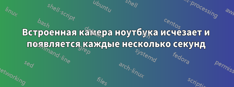 Встроенная камера ноутбука исчезает и появляется каждые несколько секунд