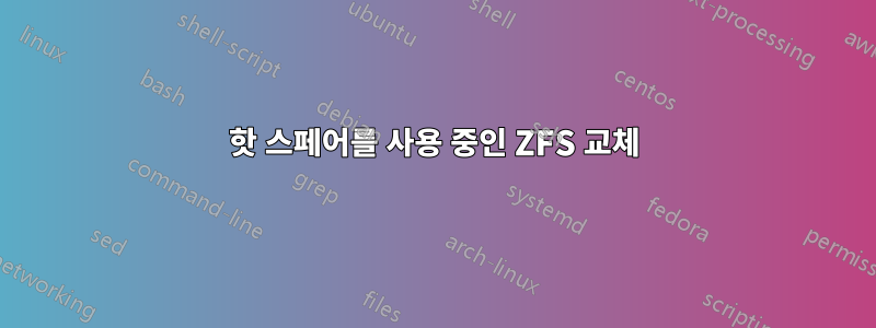 핫 스페어를 사용 중인 ZFS 교체