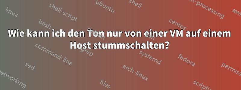 Wie kann ich den Ton nur von einer VM auf einem Host stummschalten?