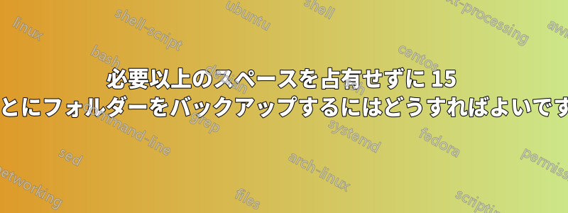 必要以上のスペースを占有せずに 15 分ごとにフォルダーをバックアップするにはどうすればよいですか?