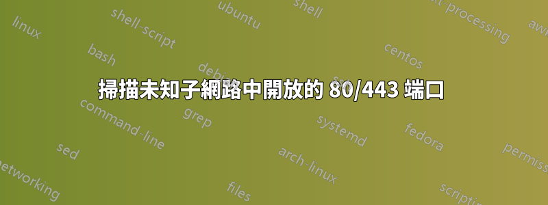 掃描未知子網路中開放的 80/443 端口