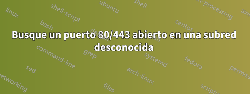 Busque un puerto 80/443 abierto en una subred desconocida