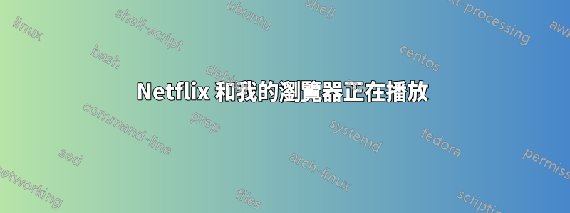 Netflix 和我的瀏覽器正在播放