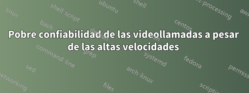 Pobre confiabilidad de las videollamadas a pesar de las altas velocidades