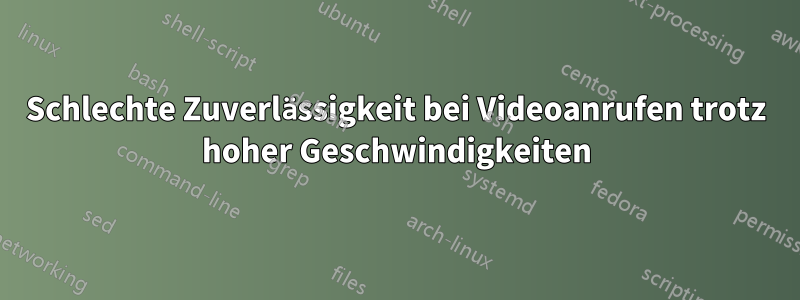 Schlechte Zuverlässigkeit bei Videoanrufen trotz hoher Geschwindigkeiten