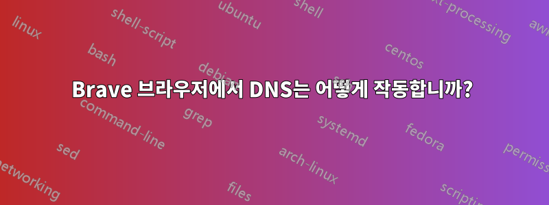 Brave 브라우저에서 DNS는 어떻게 작동합니까?