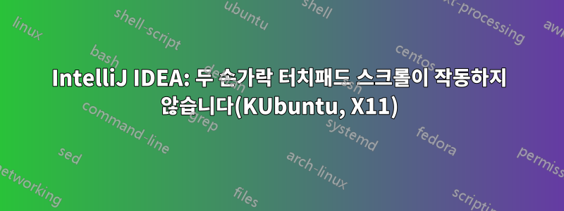 IntelliJ IDEA: 두 손가락 터치패드 스크롤이 작동하지 않습니다(KUbuntu, X11)