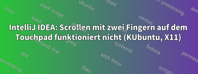 IntelliJ IDEA: Scrollen mit zwei Fingern auf dem Touchpad funktioniert nicht (KUbuntu, X11)