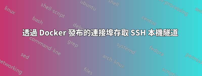 透過 Docker 發布的連接埠存取 SSH 本機隧道