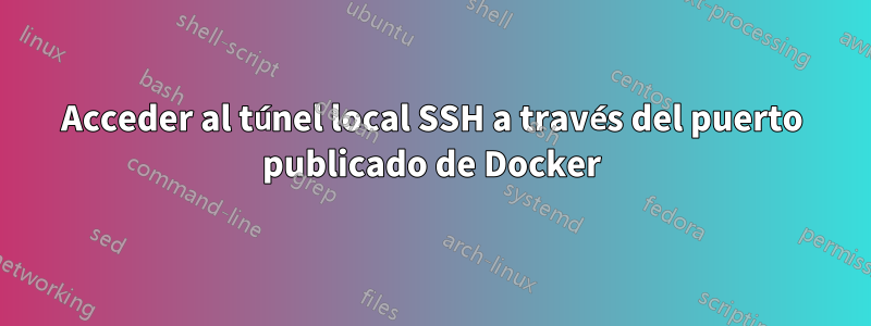 Acceder al túnel local SSH a través del puerto publicado de Docker