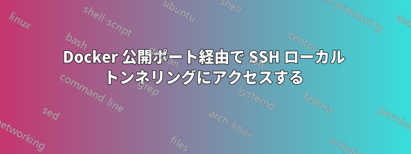 Docker 公開ポート経由で SSH ローカル トンネリングにアクセスする