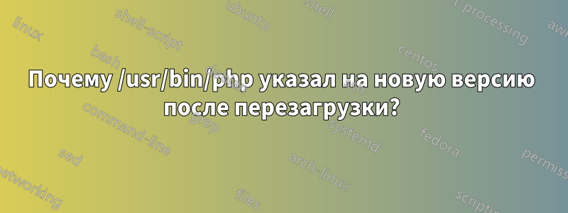 Почему /usr/bin/php указал на новую версию после перезагрузки?