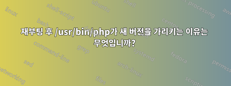 재부팅 후 /usr/bin/php가 새 버전을 가리키는 이유는 무엇입니까?