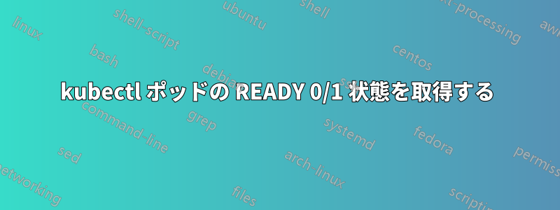 kubectl ポッドの READY 0/1 状態を取得する