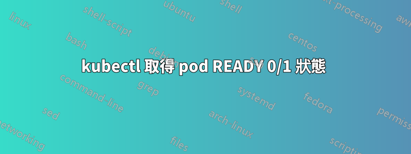 kubectl 取得 pod READY 0/1 狀態