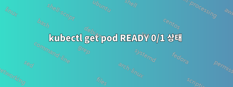 kubectl get pod READY 0/1 상태