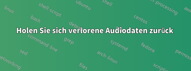 Holen Sie sich verlorene Audiodaten zurück