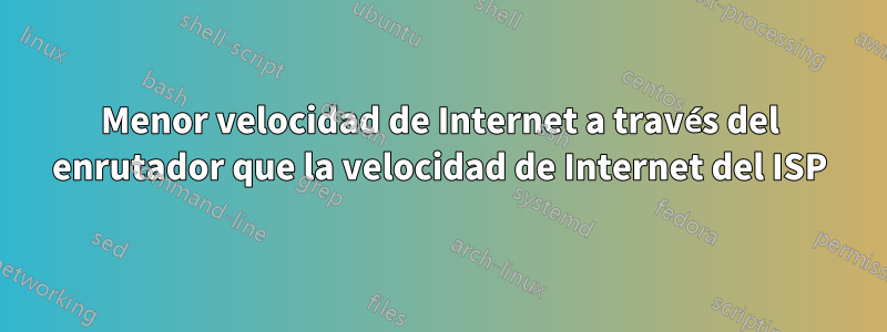 Menor velocidad de Internet a través del enrutador que la velocidad de Internet del ISP