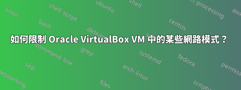 如何限制 Oracle VirtualBox VM 中的某些網路模式？