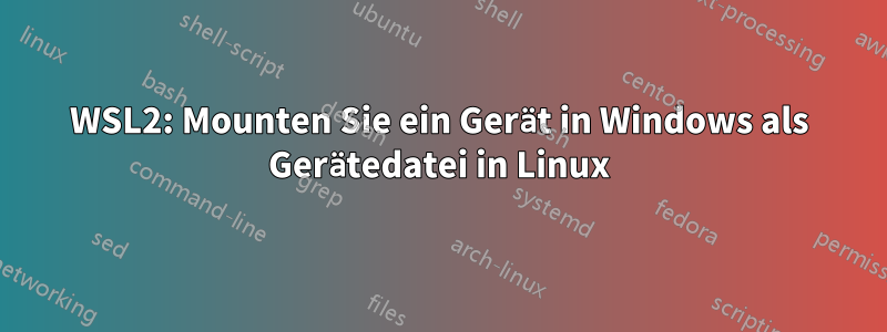 WSL2: Mounten Sie ein Gerät in Windows als Gerätedatei in Linux