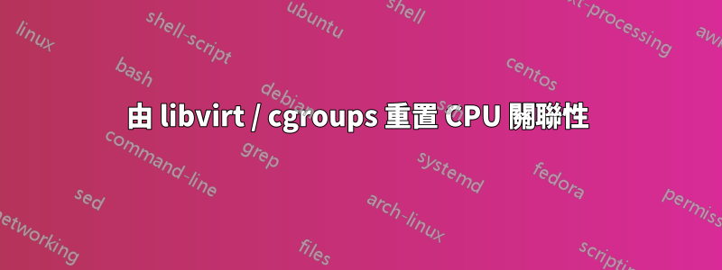 由 libvirt / cgroups 重置 CPU 關聯性