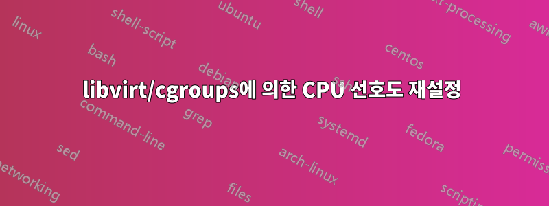 libvirt/cgroups에 의한 CPU 선호도 재설정