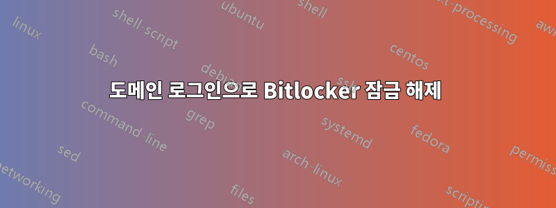 도메인 로그인으로 Bitlocker 잠금 해제