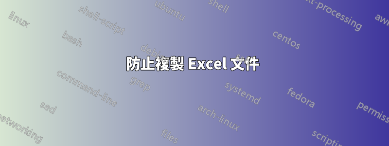 防止複製 Excel 文件