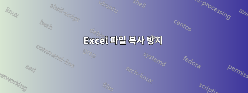 Excel 파일 복사 방지