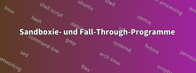 Sandboxie- und Fall-Through-Programme