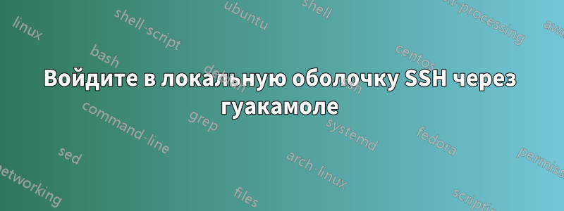 Войдите в локальную оболочку SSH через гуакамоле