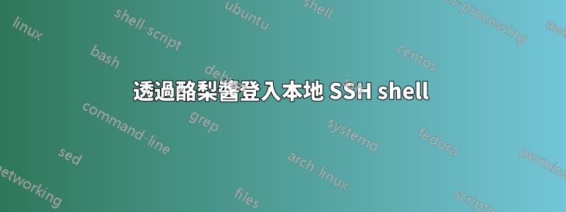 透過酪梨醬登入本地 SSH shell