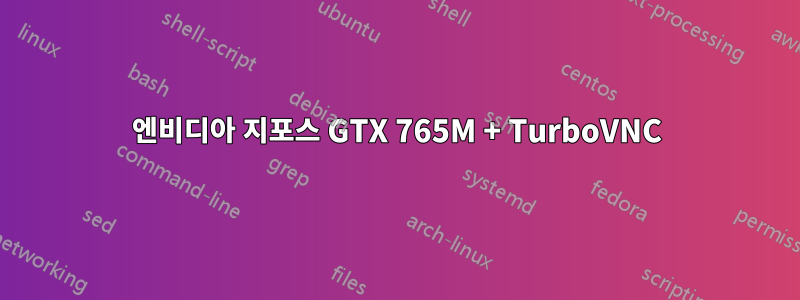 엔비디아 지포스 GTX 765M + TurboVNC