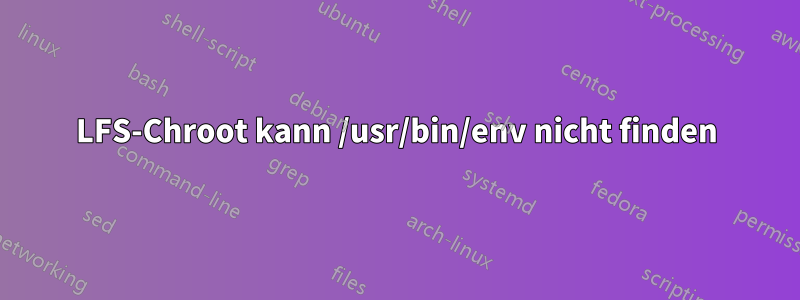 LFS-Chroot kann /usr/bin/env nicht finden